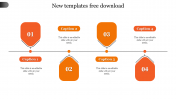 Creative New Templates Free Download Slides With Four Nodes