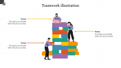 Innovative Teamwork Illustration PowerPoint Presentation