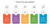 Best Creative Free PPT Templates With Five Node
