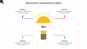 Interactive Presentation Ideas Slide with Bulb Model