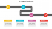 Horizontal roadmap presentation With Four Nodes