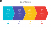 Colorful Arrows PowerPoint Template-Four Node