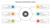 Editable Business Presentation Topics Slide Template