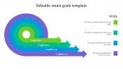 Editable Smart Goals Template Slide Design-Four Node