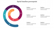 creative spiral timeline powerpoint slide