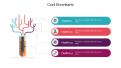 Successive Cool Flowcharts PowerPoint Template Slides