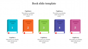Innovative Book Slide Template With Five Nodes