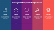 Multicolor PowerPoint Template Bright Colors Slide
