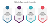 Attractive Historical PowerPoint Templates With Four Nodes