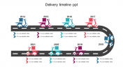 Get dashing Delivery Timeline PPT With Years slides