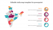 Editable india map template for powerpoint slide