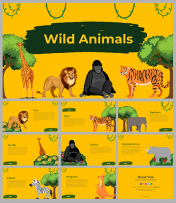 Wild Animals PowerPoint Presentation And Google Slides
