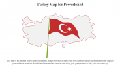 Stunning Turkey Map For PowerPoint Presentation With Flag