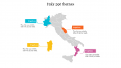 Best Italy PPT Themes Template With Colored Regions