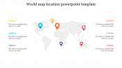 Best World Map Location PowerPoint Template Slides