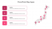 Best PowerPoint Map Japan Template Presentation Slides