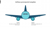 Engaging Airlines PowerPoint Template with Two Nodes