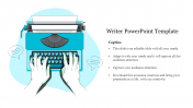 Instantly Download Writer PowerPoint Template Slide Design