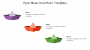 Attractive Paper Boats PowerPoint Templates Slide Design