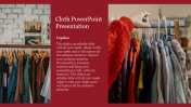 Best Cloth PowerPoint Presentation Template - Red Theme