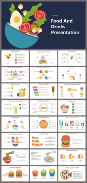 Food and Drinks PowerPoint and Google Slides Themes