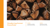 Creative Wooden Log Forrest PowerPoint Slide Themes