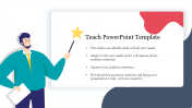 Best Teach PowerPoint Template Presentation