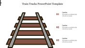 Best Train Tracks PowerPoint Template Presentation