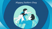 Stunning Happy Fathers Day PowerPoint Slide Design