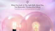 Creative Pastel Colored Light Bulbs Presentation Template 