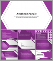 Amazing Aesthetic Purple PowerPoint Presentation Slide