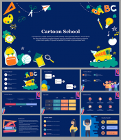 Amazing Cartoon School PowerPoint Presentation Slide
