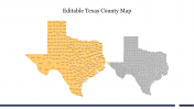 Editable Texas County Map PowerPoint and Google Slides