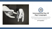 Effective International Day Of Sign Languages Presentation 