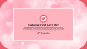 Creative National First Love Day PowerPoint Template 