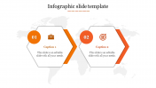 Two Steps Hexagon Infographic Template - Orange Theme