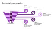 Creative Business Plan PowerPoint In Purple Color Slide