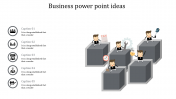 Best Business PowerPoint Ideas In Grey Color Slide