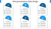 Editable Best Presentation Slides Design Template-6 Node