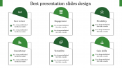 Best Presentation Slides Design Template With Six Node