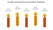 Creative PowerPoint Presentation Template In Candle Model