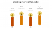 Creative PowerPoint Presentation In Orange Color Design