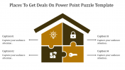 Creative PowerPoint Puzzle Template In House Model