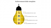 Achievement Slide Template Presentation-Bulb Model