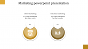 Magnificent Marketing PowerPoint Presentation with Two Nodes
