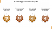 Use Marketing PowerPoint Template With Four Nodes Slide