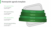 Affordable PowerPoint Agenda Template In Green Color