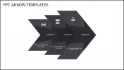 Amazing PPT Arrow Template on Gray Colour Model Layout