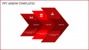 Astounding PPT Arrow Template with Three Nodes Slides