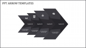 Innovative PPT Arrow Template with Four Nodes Slides